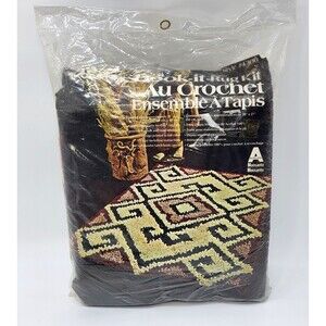 Vogart Crafts Hook It Rug Kit 4306 Southwestern Royal Aztec Retro 20" x 27"